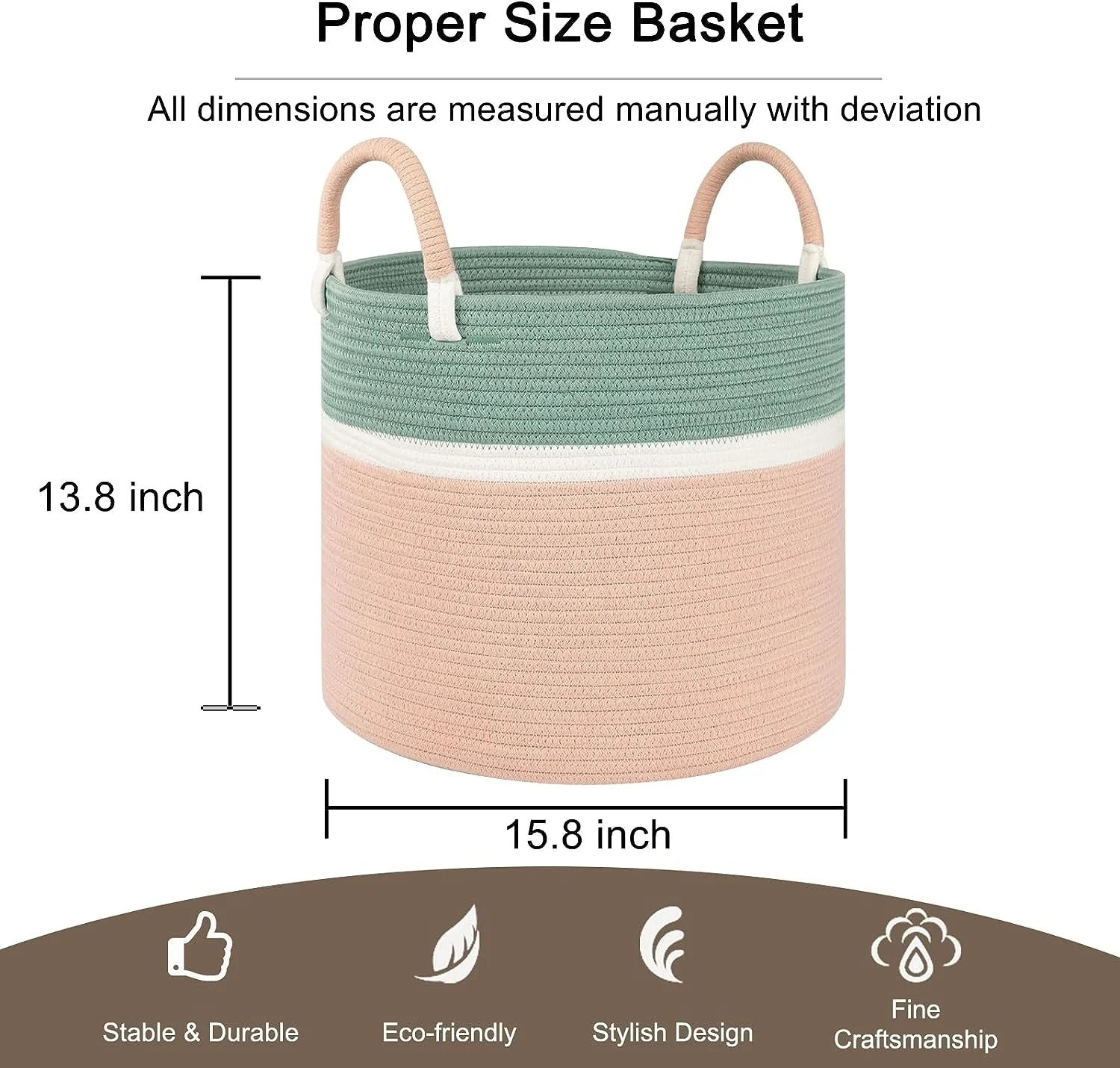 Wholesale Cotton Rope colorful Basket hot-selling Woven Blanket Children Baby Basket Nursery Kids Toy Organizer storage basket