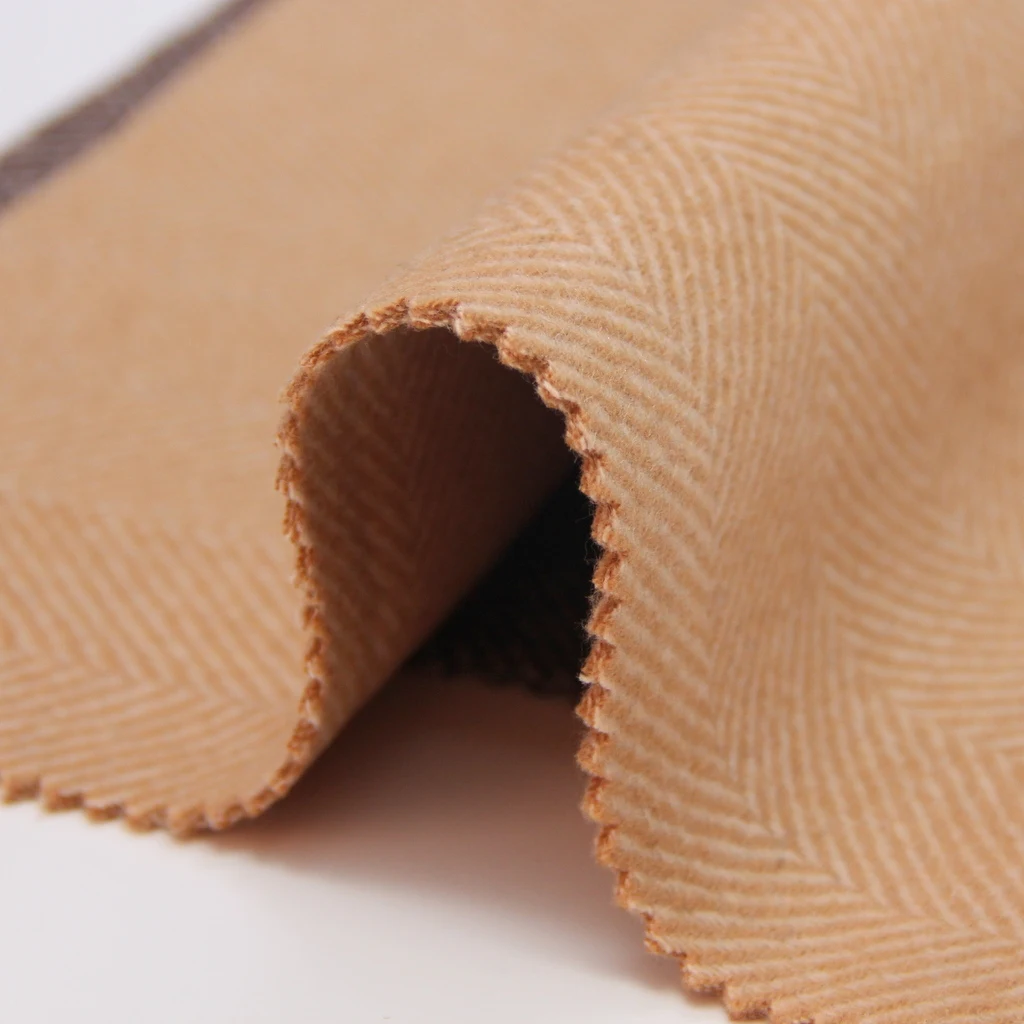 2022 hot sale far infrared high-grade double-sided herringbone bamboo nylon wool blend fabric