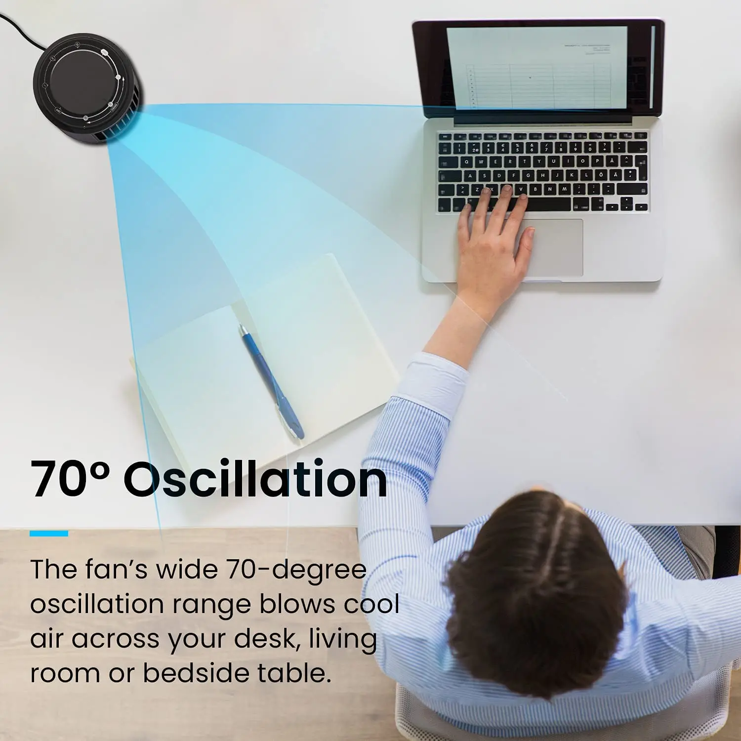 Portable Electric Remote Control Floor Air Condition Cooling electric Intelligent Table Bladeless fan