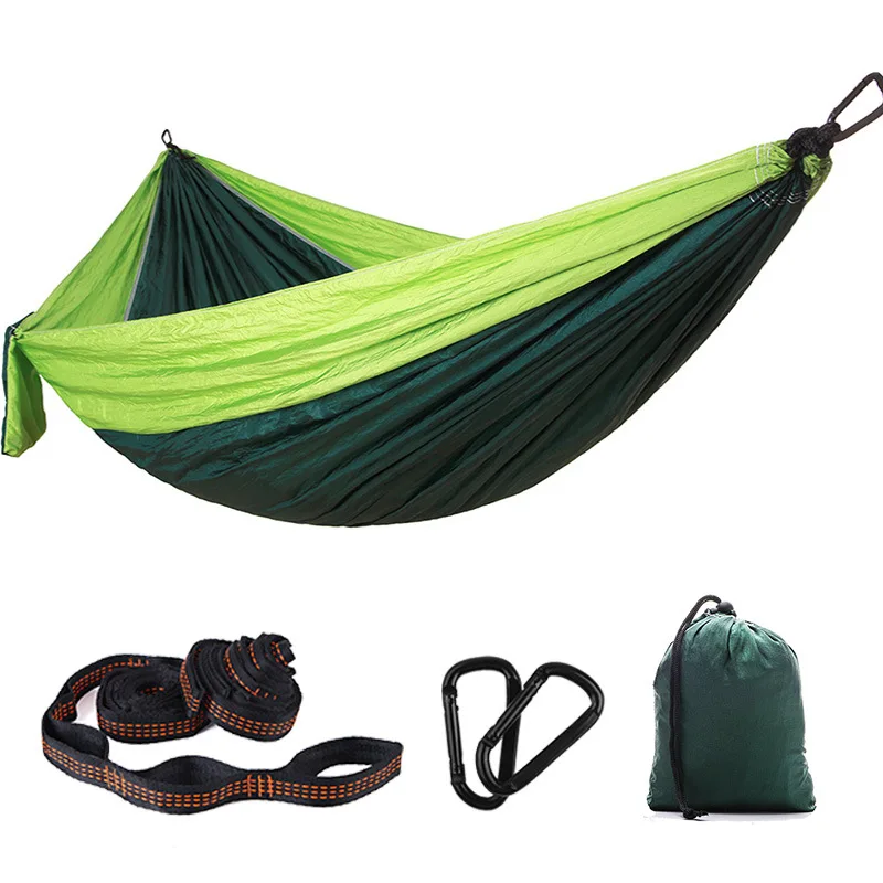 Hot Selling Lightweight Nylon Collapsible Outdoor Camping Hammock With Carry Bag For Outdoor Leisure Travel