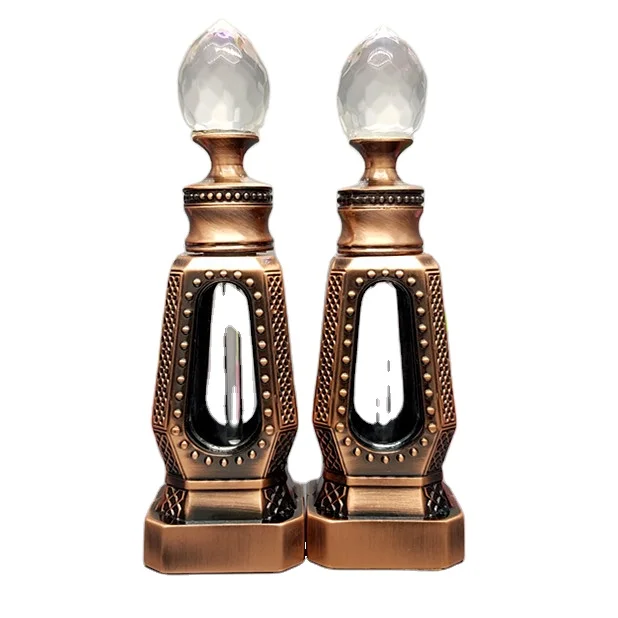10ml luxury antique metal Arabic style fragrance essential oil bottle