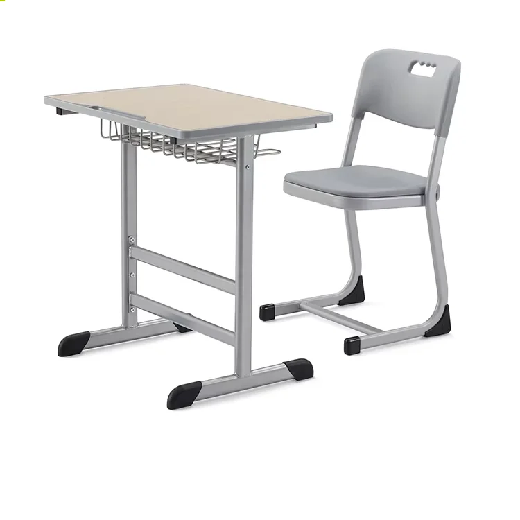 School Classroom Furniture Primary Student Double Desk and Chairs Classroom Double Seats Table and Chairs Set for School