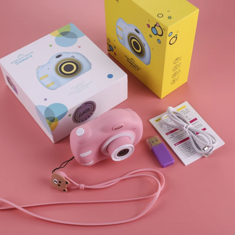 front and rear 1800W dual lens 32GB memory card 2.4 inch LED flash kids camera gift sets for children