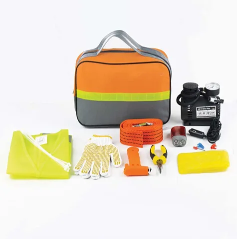 HF-4003 Hot Sale 19PCS Car Emergency Kit Outdoor Emergency Survival Tool Car Repair Safety Tools Kits