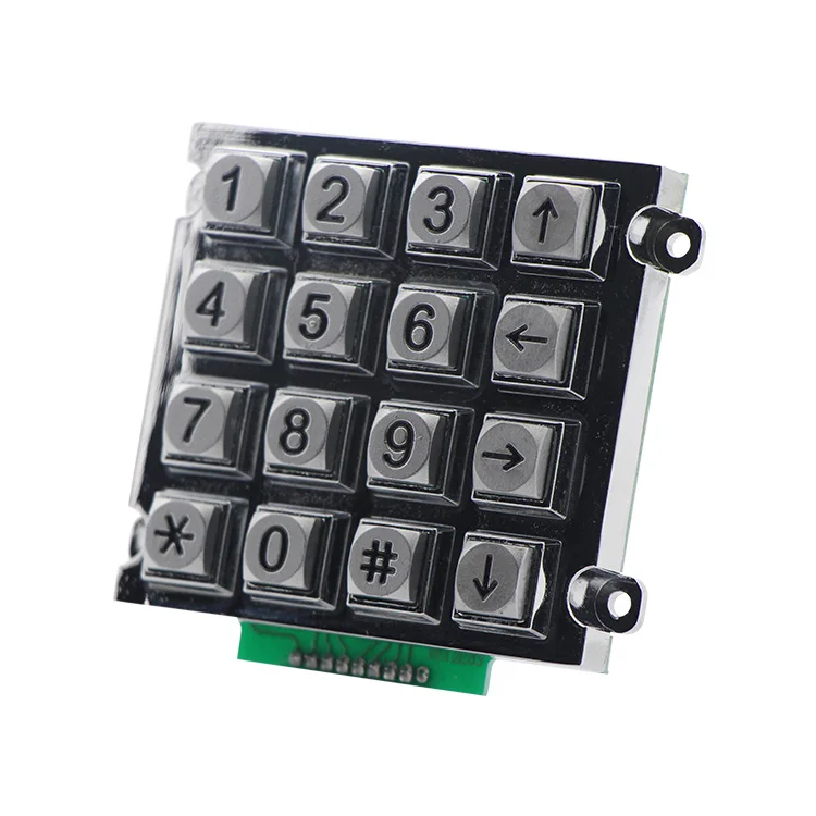 Waterproof Rugged 16 Keys Outdoor Keypad Industrial Metal Numeric Keypad For Access Control