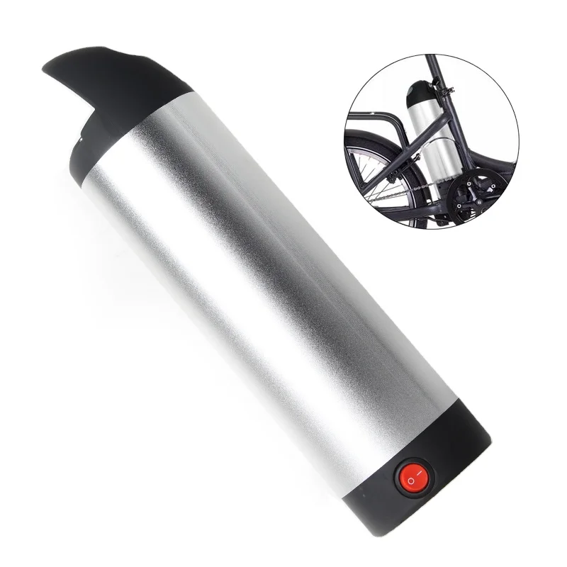 Customize Silver Aluminium case 36V 9ah 10.5ah Little Kettle Battery 10s 3p Downtube Ebike Battery Pack for Bicycle