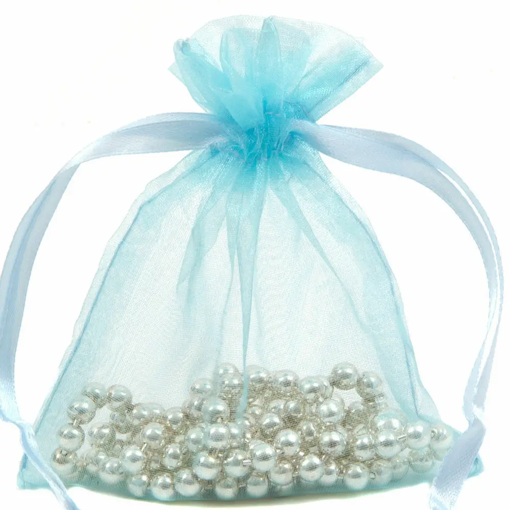 Best Seller 25 Colors 100PCS/Pack 5x7cm Premium Quality Sheer Organza Ring Packaging Bag Organza Favor Bag