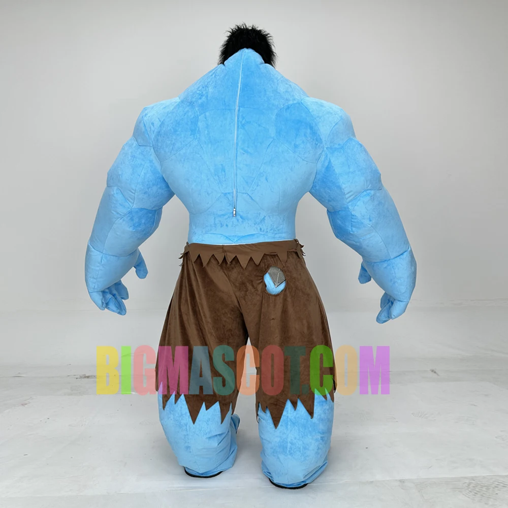 Customized Blue Monster Adult walking Fursuit Cosplay Inflatable Hulk Mascot Costume for Halloween Party