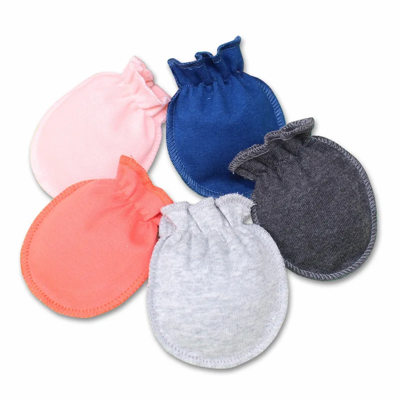 New winter anti-scratch infant mitten cotton newborn gloves0-6M fingerless baby protective gloves