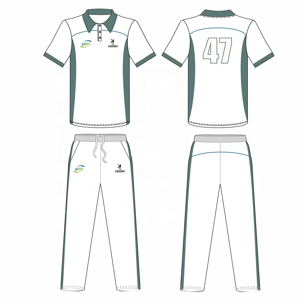 2022 cricket uniform custom polyester polo shirt sublimated cricket jersey design