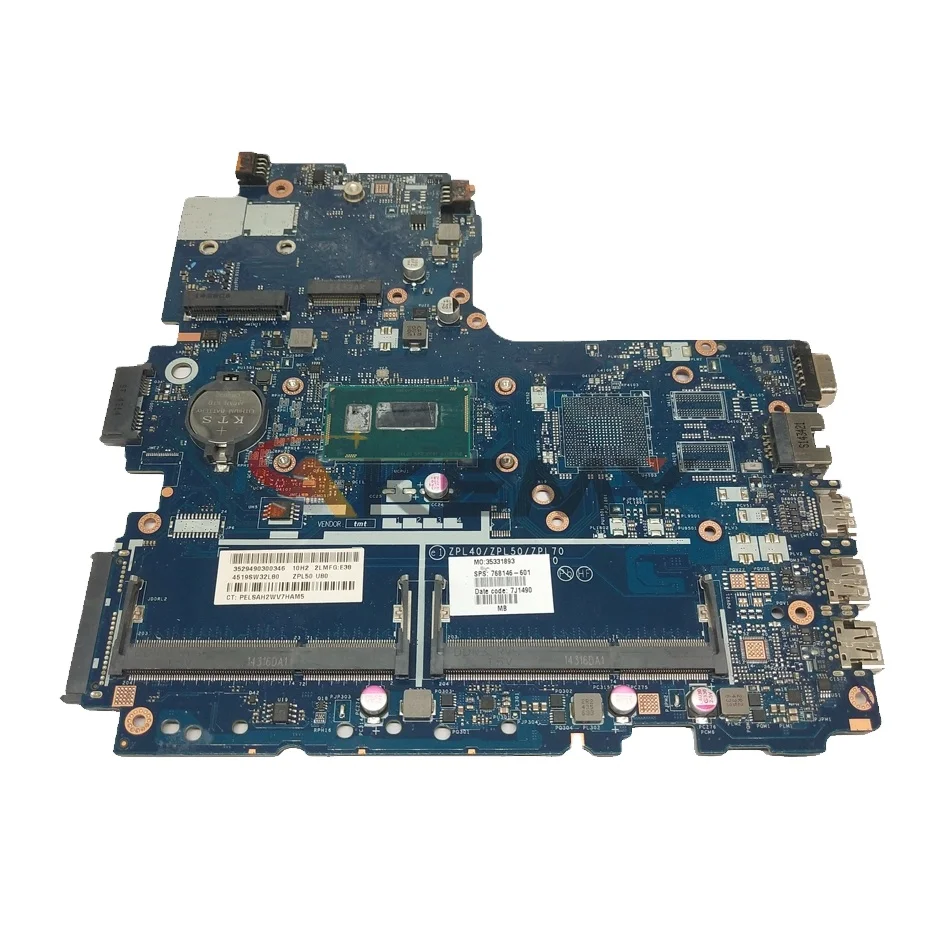 main board Probook 450 G2 Series motherboard 799550-501 799550-001 ZPL40 ZPL50 ZPL70 LA-B181P i3-5005U laptop mainboard for HP