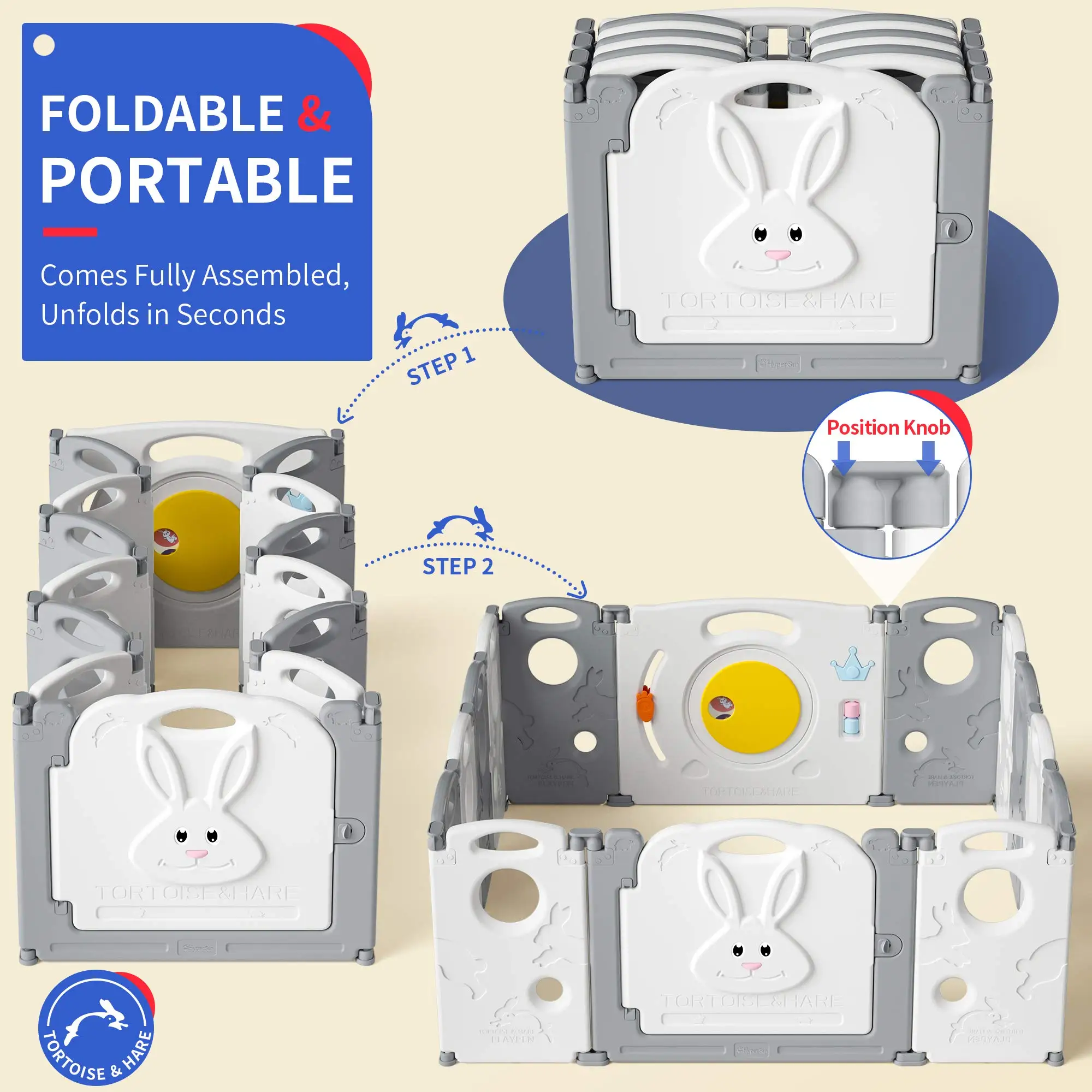 Multi-Combination Luxury Plastic Fence Kids For Children Toddler Playyard Indoor Foldable Game Play Yard Safety Baby Playpens