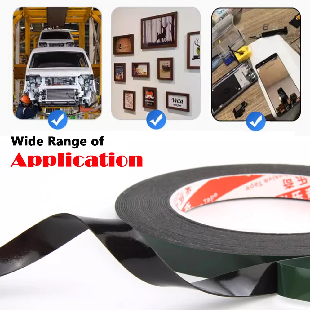 3mm Width x10M 0.5mm Thick LCD Curved Screen Dust Proof Cell Phone Repair Tape Double Sided Adhesive Foam Tape