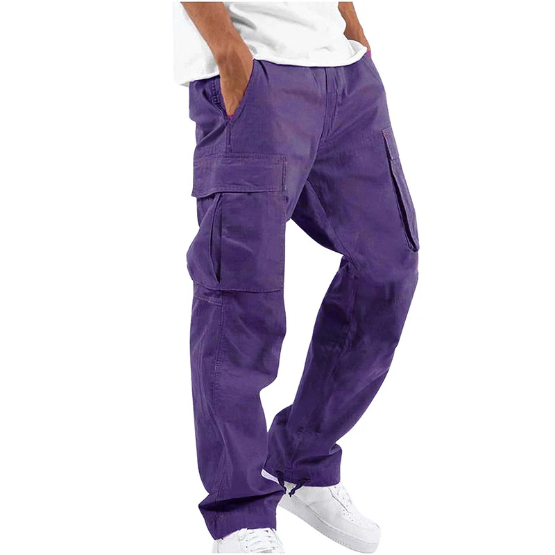 High Quality chino pants Mens, Straight Leg Stretchy Casual Trousers Regular Plain Cotton Pencil Pants/