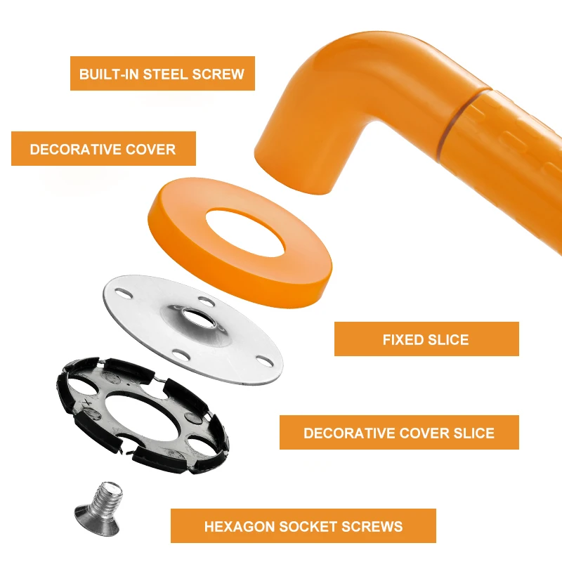 Cheap Price Hospital Toilet 30cm Stainless Steel Grab Bars OEM Wall Style With Plastic