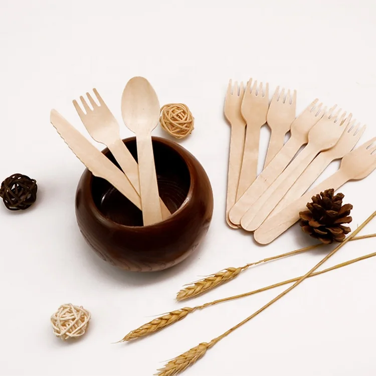 Биоразлагаемая портативная одноразовая ложка и вилка для супа