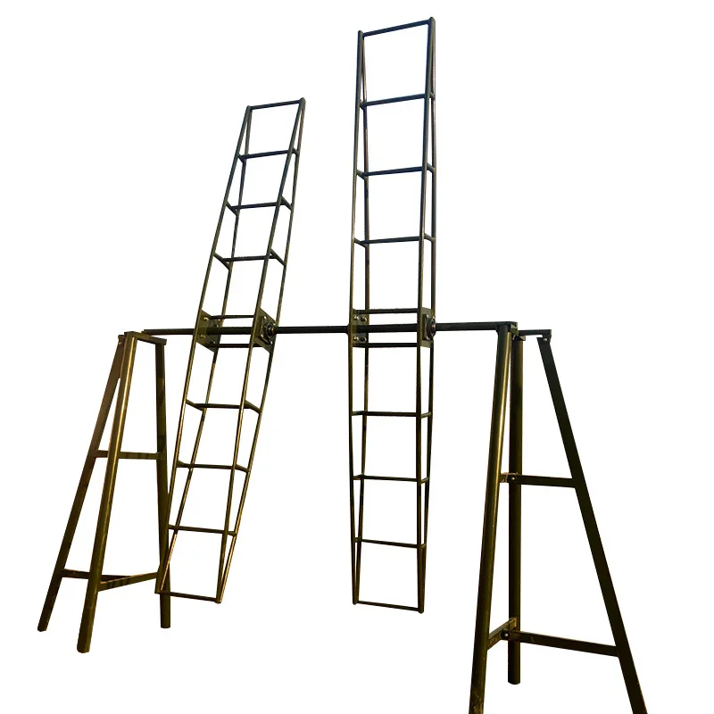 Physical training equipment anti dizziness roller rotating ladder