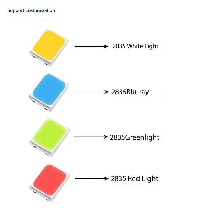 2024 New Design High voltage 2835 chips 5000k 6000k 6500k 0.2W 24-26lm cool white Smd Led diode chip