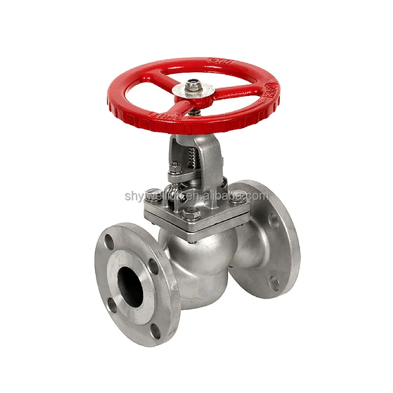 ASTM A351 CF8M Stainless Steel ANSI B16.5 Class 150 Globe Valve SS316 Class 600 LB Flange Globe Valve Gear Hand Wheel Manual