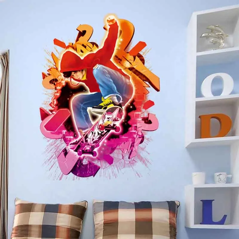factory custom Dj sticker Home Decoration custom vinyl Waterproof Sticker Removable PVC skateboard wall stickers