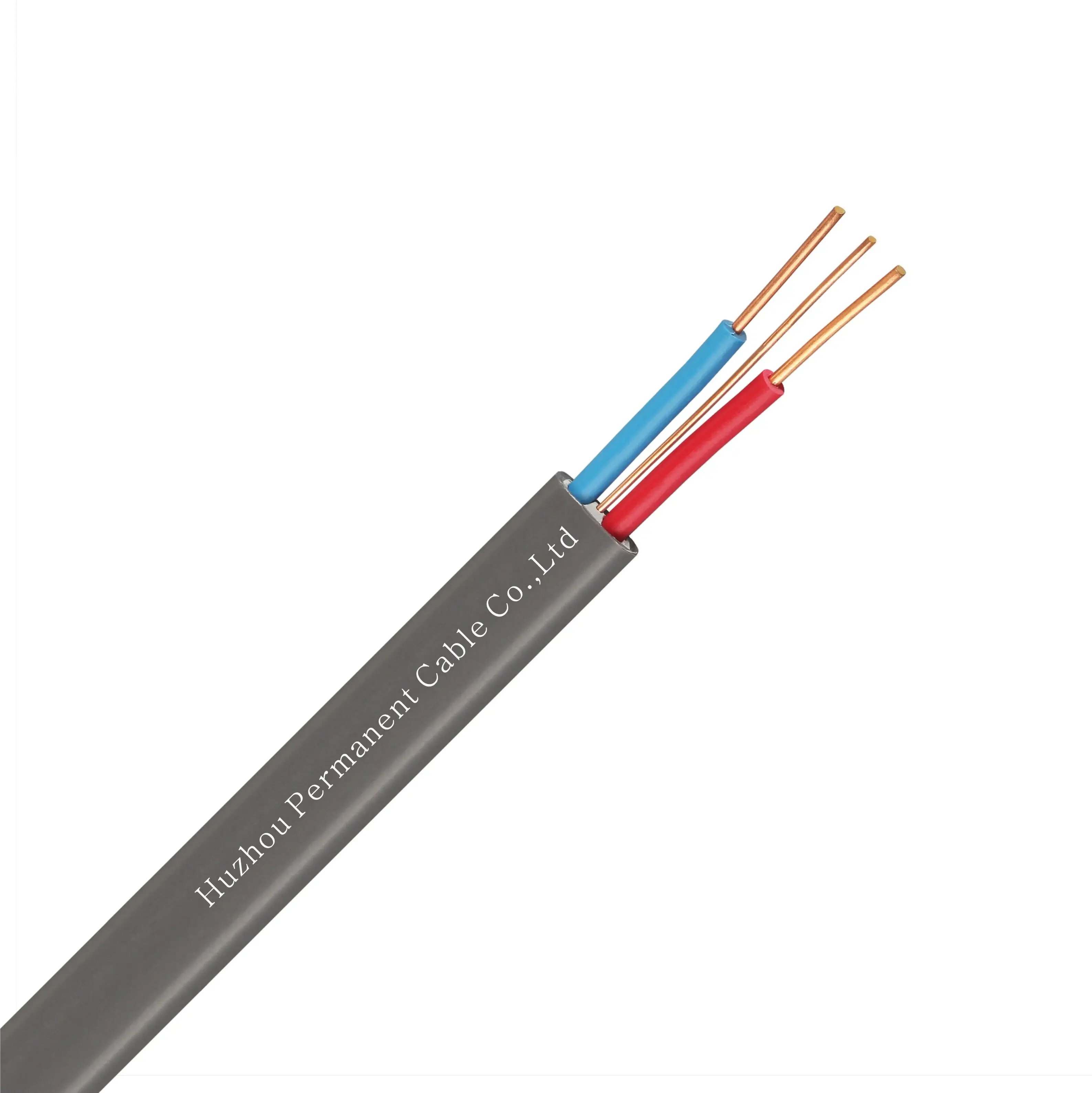 shanghai / ningbo export flat twin and earth cable flat twin with earth core cable