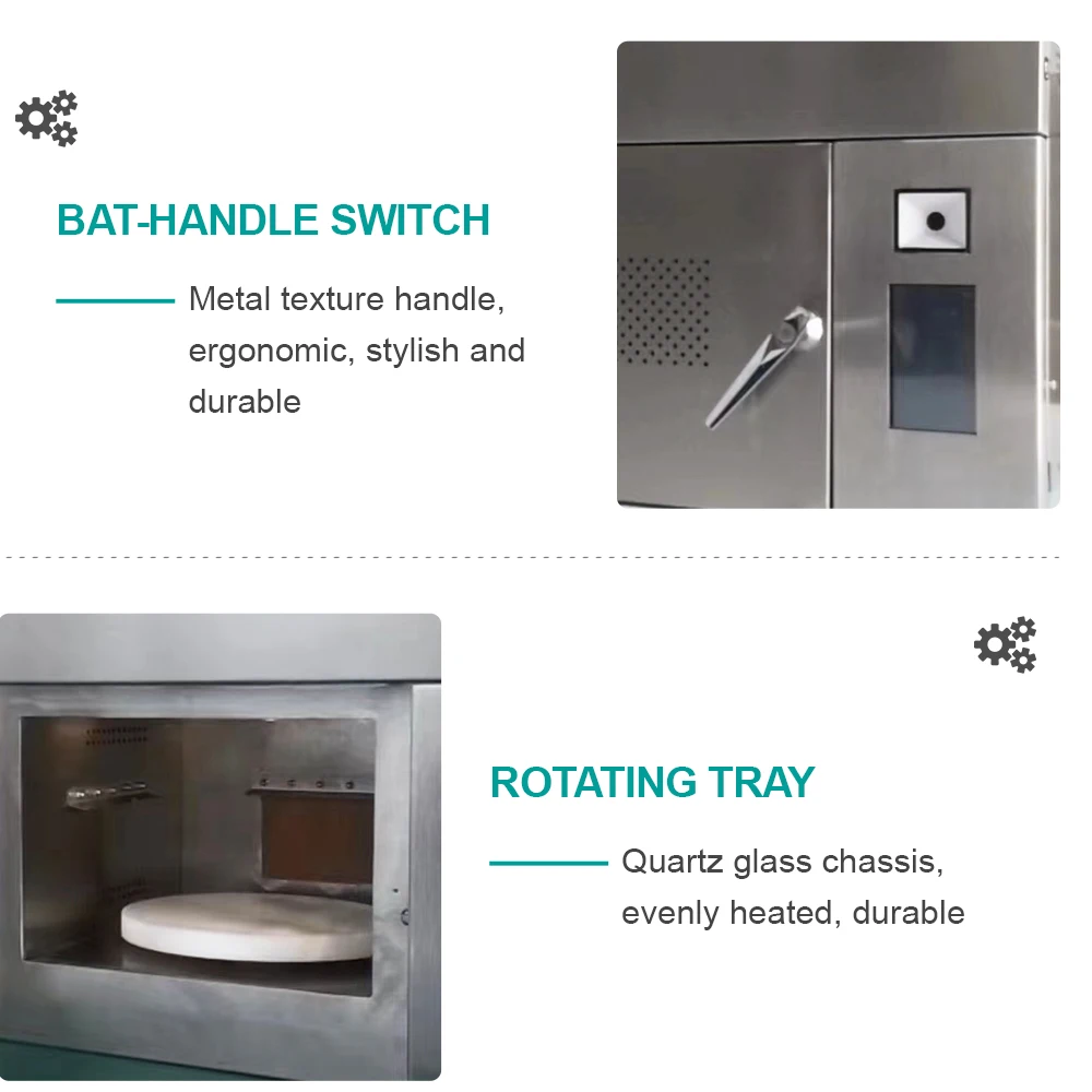 Mesin penyahbeku makanan di atas meja komersial mudah alih konvensyen duel frekuensi penyongsang ketuhar gelombang mikro