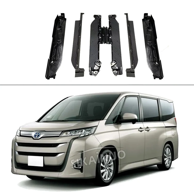 LED Side Steps Deployable Foot Pedals Exterior Automatic Footrest Nerf Bar For Toyota Noah Voxy R90 Year 2022+