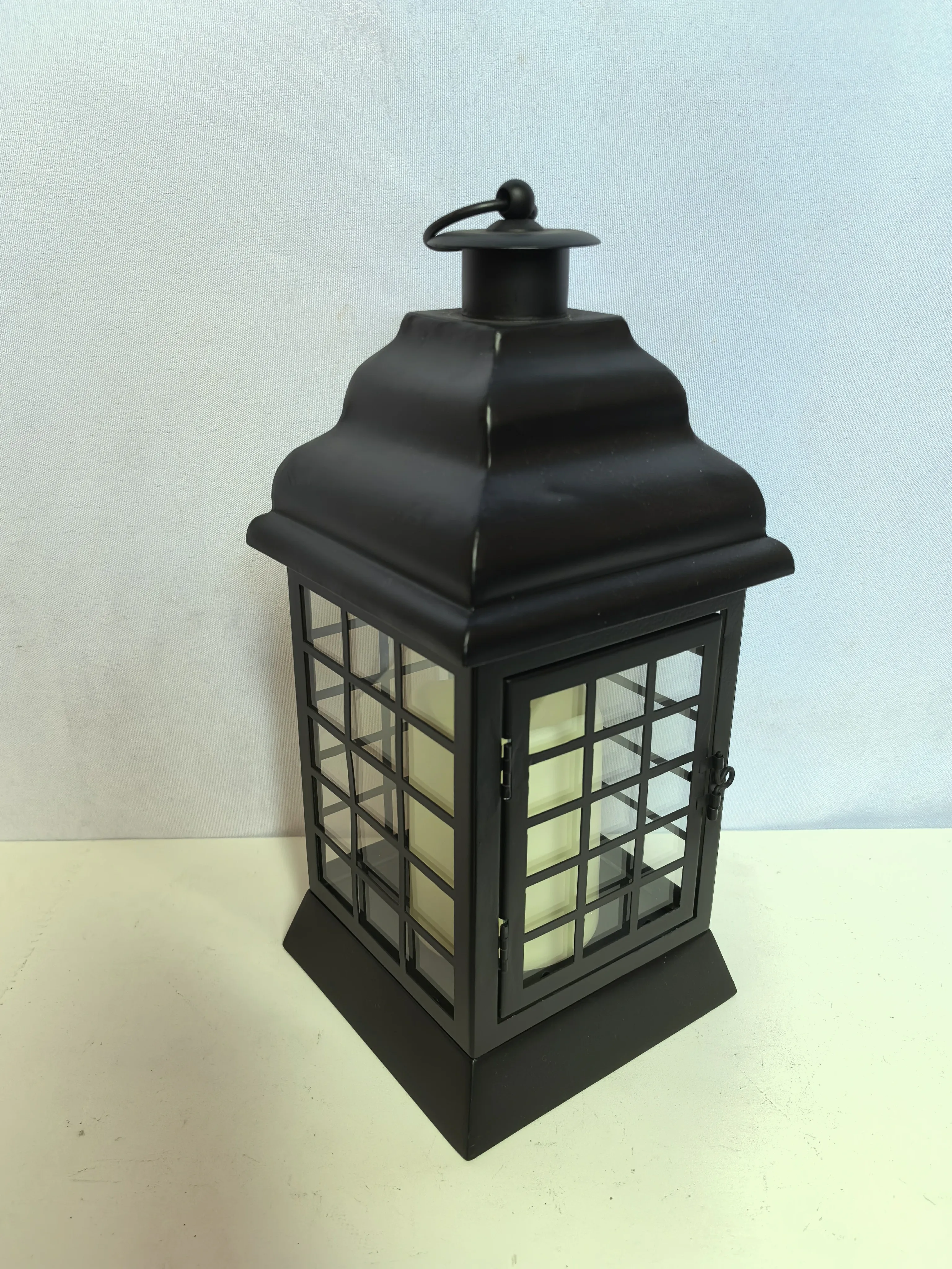 Modern Black Lantern Garden Hanging Metal Candle Holder Home Outdoor Decorative Lanterns For Candle Wrought Iron Candle Lanterns