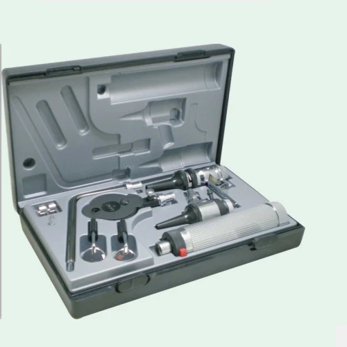 High Quality Medical Grade Mini Diagnostic Endurable Battery Hand Shank Otoscope Set