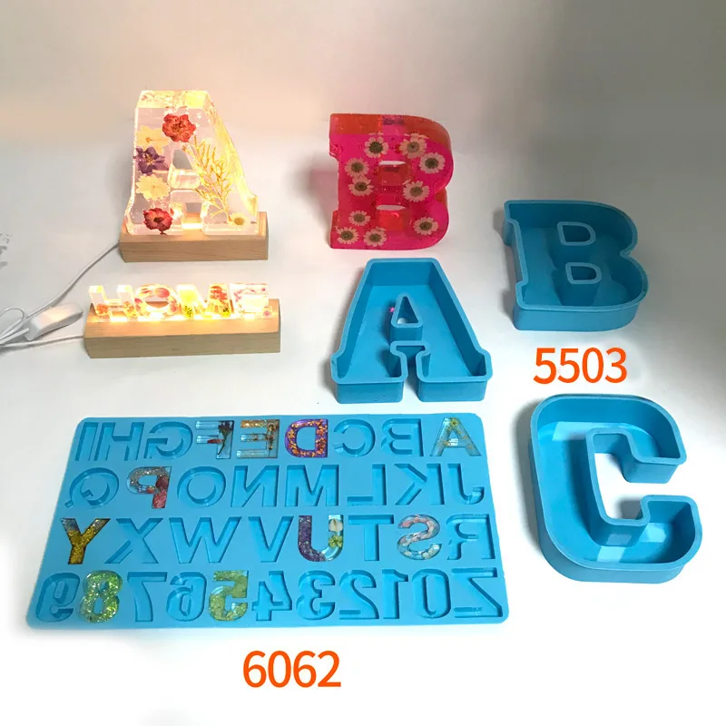 5502  6inch A- Z  Large letters Individual letters molds DIY  Alphabet jumbo  letter silicone mold Silicone Mold And Lamp Holder