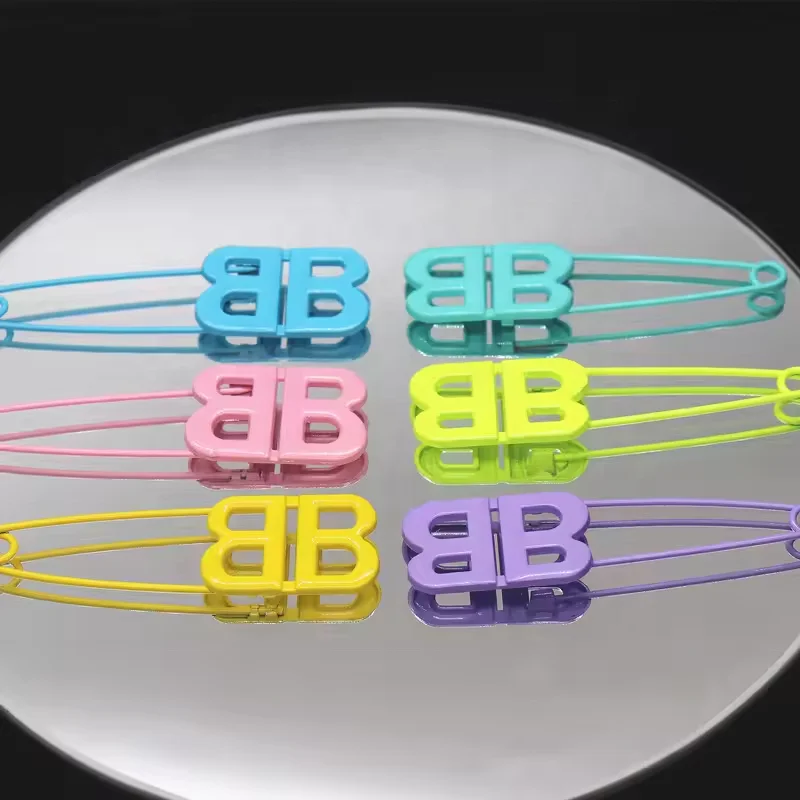 Wholesale pins small hard metal color pins safety pins for clothing decoration