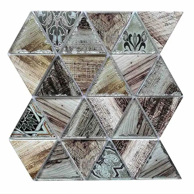 Wall Decor 30x30cm Glass Mosaic Bevel Look Glass Mirror Tile