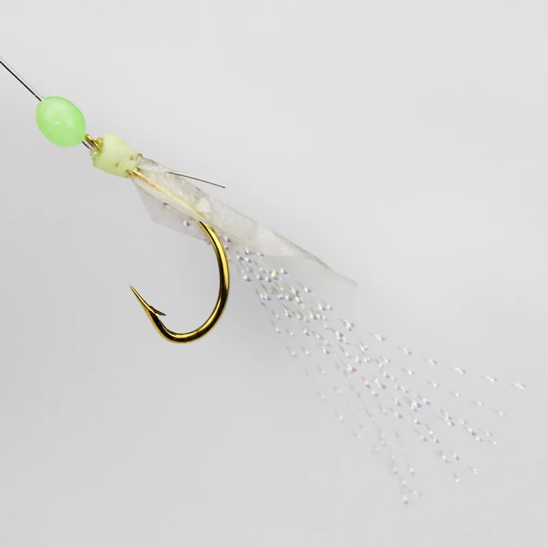 8#-19# Hot Sale Fishing Sabiki Rigs Luminous Fish Hook Glow In Dark Saltwater Fishing Hook
