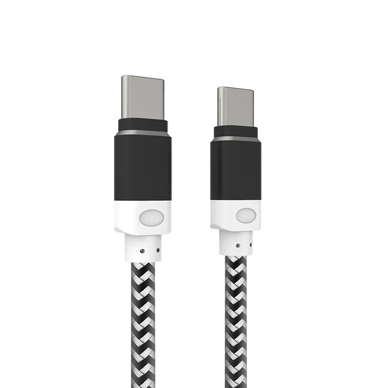 От китайского OEM ODM производителя анти-брейк 1m 2m 3M usb кабель с нейлоновой оплеткой с металлическим наконечником с фактурой данных usb кабель для быстрой передачи данных type-C type C кабель для Android