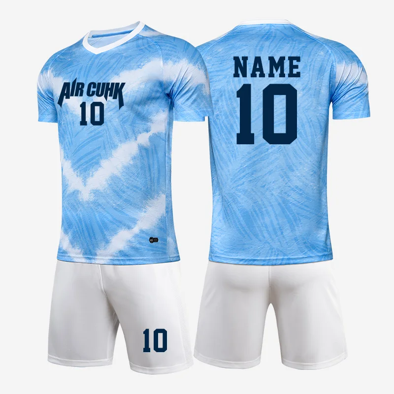 Children Soccer uniforms Match or training football team wears sports T-shirt socks in stock available