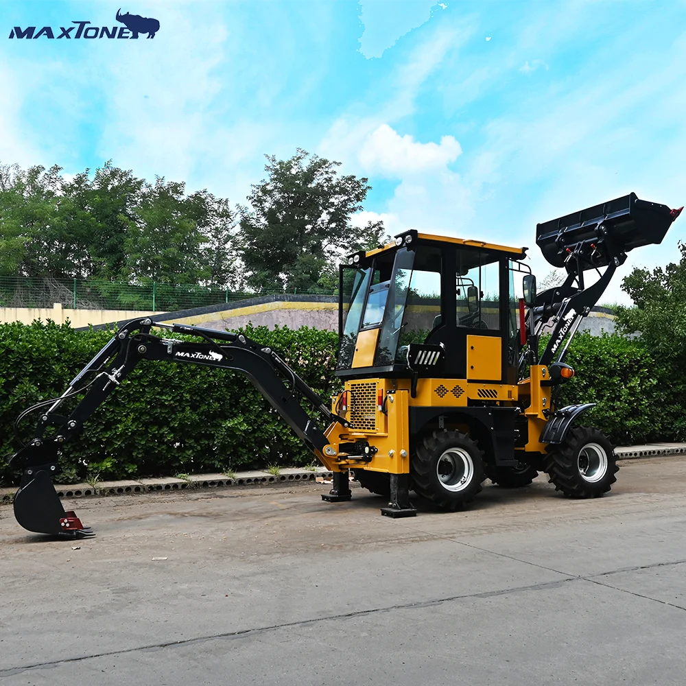 Новый небольшой экскаватор-погрузчик Maxtone 3.5ton 4WD сочлененный экскаватор-экскаватор с колесным погрузчиком мини-погрузчики