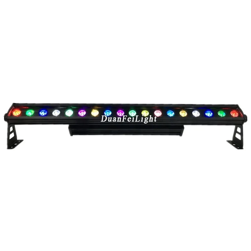 IP65 Outdoor led strip wall washer bar dmx dot pixel led bar light 18x18w 6in1 rgbwa uv led wall washer