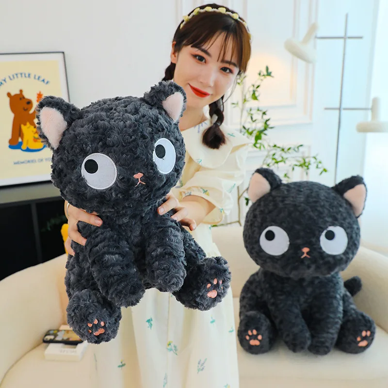 High quality 40/50cm quirky black cat cute dolls Girl stuffed animal plush pillows super soft birthday gifts