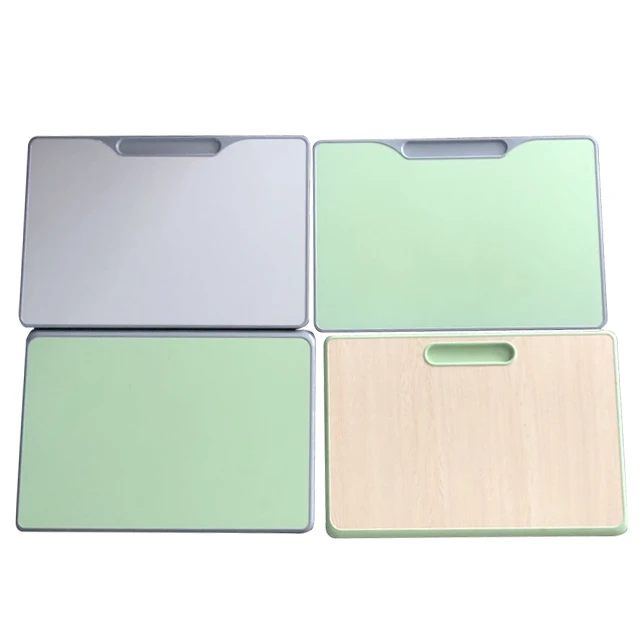 School furniture table top board multicolor solid wood board single table and chair