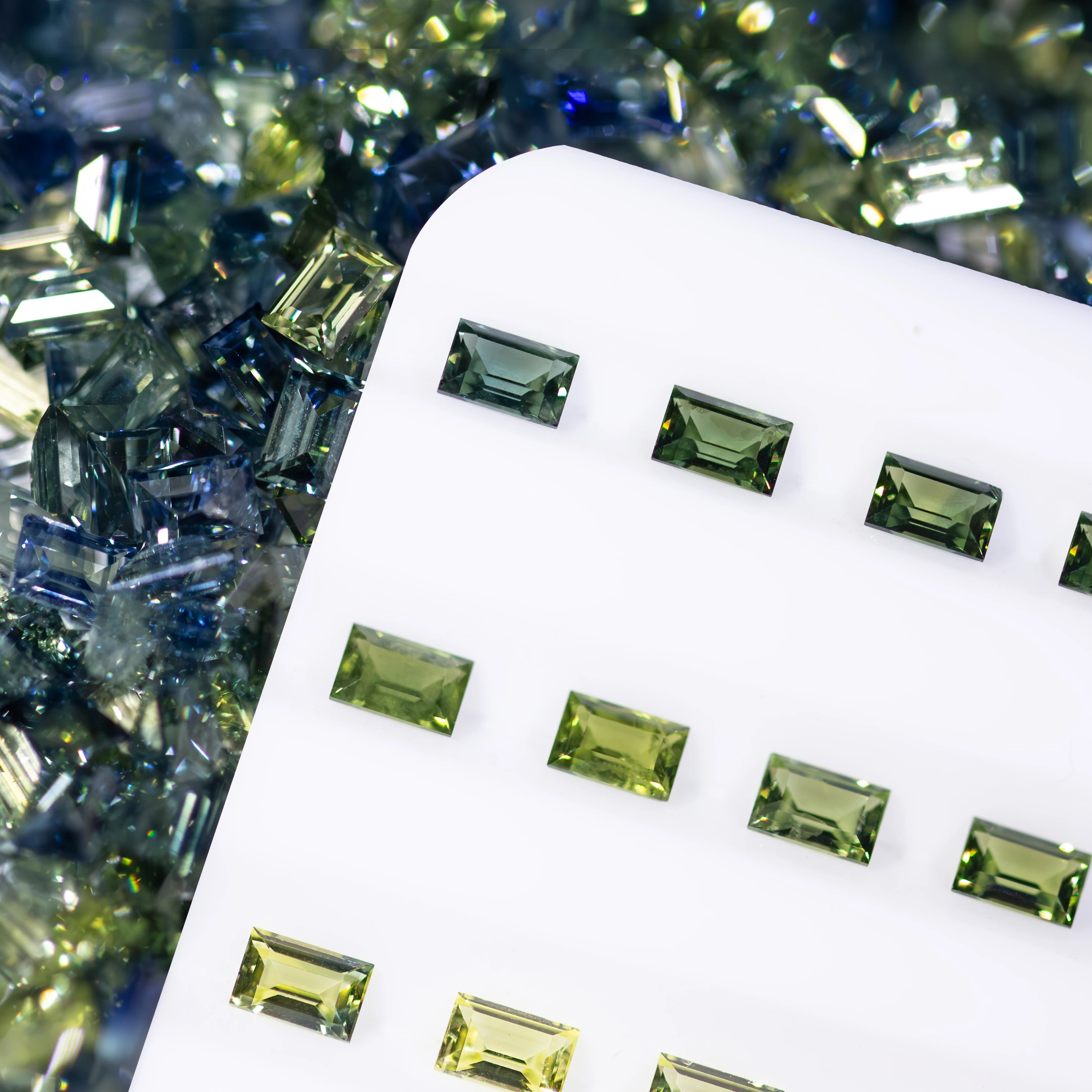 South Africa natural sapphire high quality natural 100% color loose gemstone factory price green sapphire