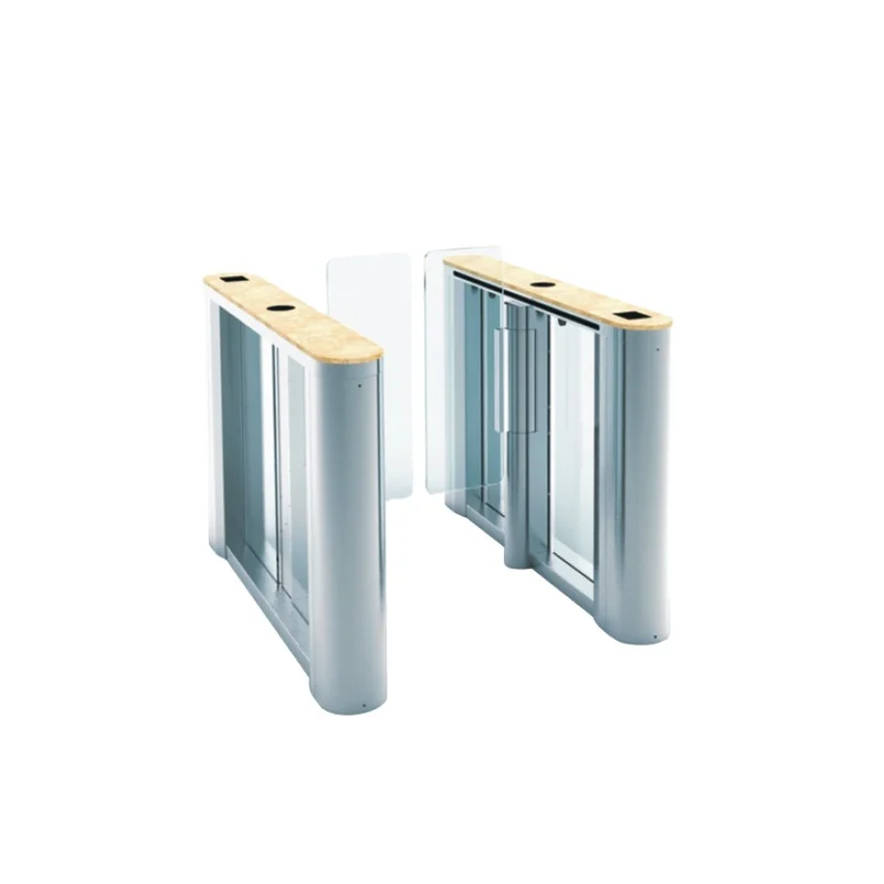 Automatic Flap Turnstile Gate Popular Turnstile With Fingerprint, Card, QR Access Control Flap Barrier
