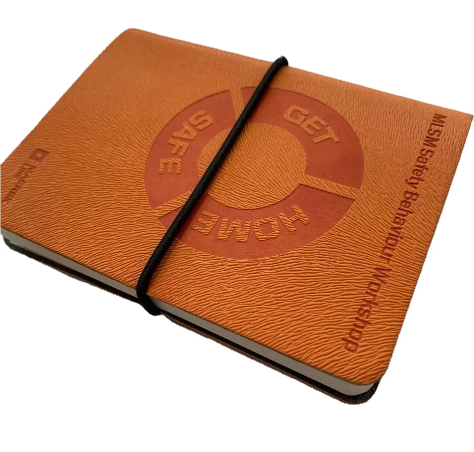 2022 Custom handmade  leather bound notebook personalized vintage style writing planner travel journal notebook with brand logo