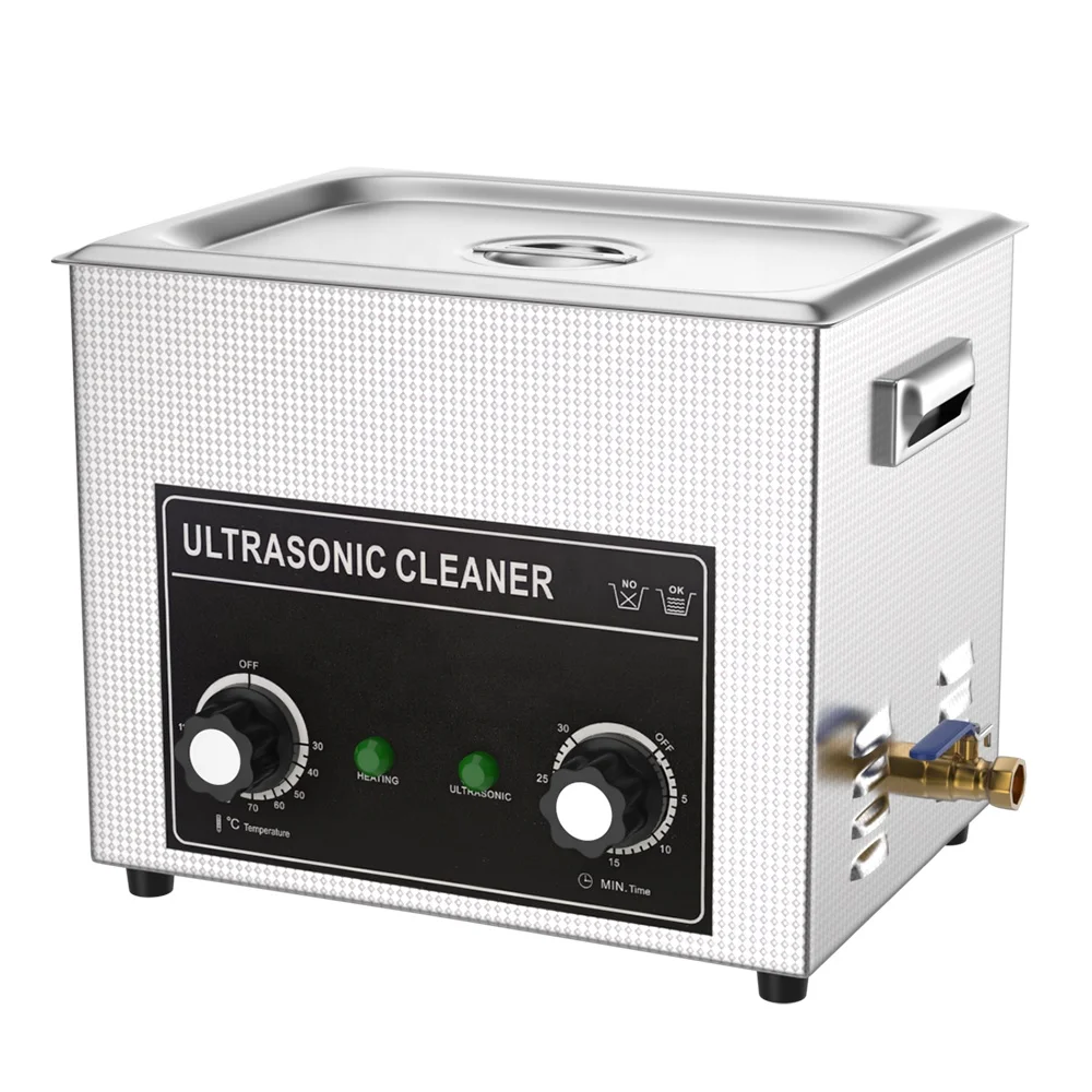 Desktop Stainless Steel Ultrasonic Cleaner 15L 3.96 Gal  360 W & 480 W & 540 W  Digital  Semiwaves & Full-wave Work Alternately