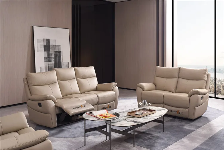 Wholesale furniture home sectional modern leather high end luxury recliner living room sofas