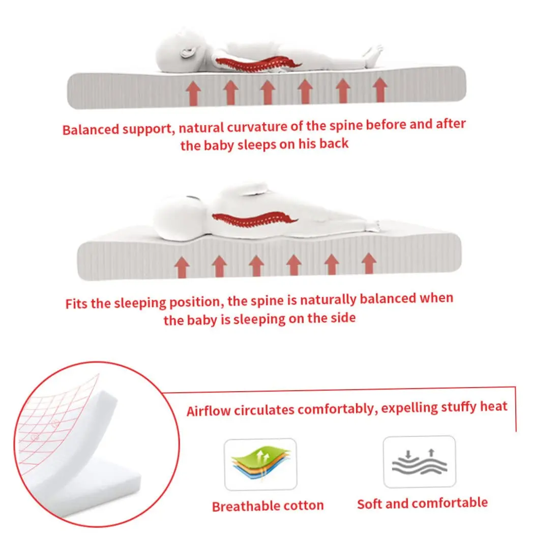 Portable Newborn Cushion Bed with Pillow Baby Lounger Pod Breathable Cotton Newborn Lounger