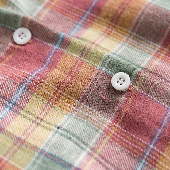 Мужская рубашка в клетку с длинным рукавом