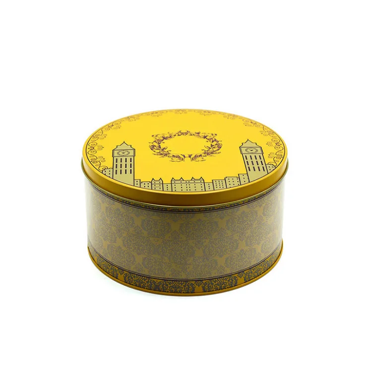 Hot Sale Food Grade Metal Round Tea Tin Box For High-grade Gift Packaging
