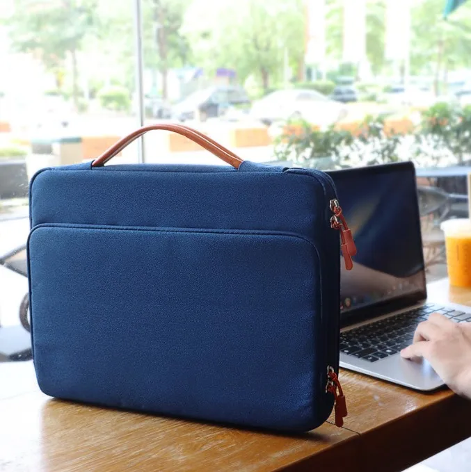 Customized Logo 13/14/15/15.6 Inch Portable Waterproof Polyester Laptop Bag for Men Women Computer