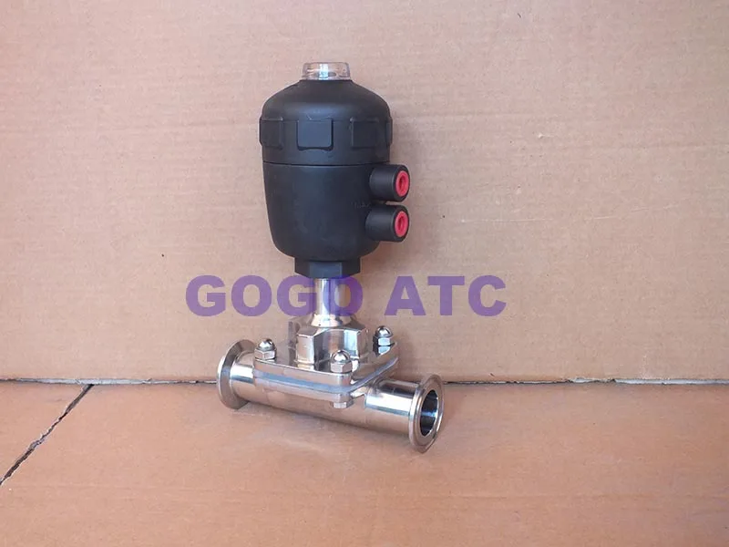 GOGO Sanitary stainless steel 316 O.D 38 mm Quick-install pneumatic diaphragm G681 quick opening clamp diaphragm valve EPDM