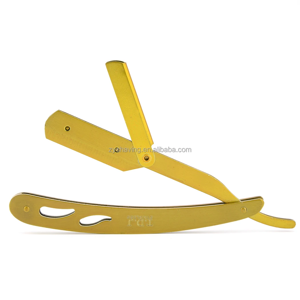 ZY Barber Straight Razor Stainless Steel Durable Barber Straight Edge Razor with Single Edge Razor for Men
